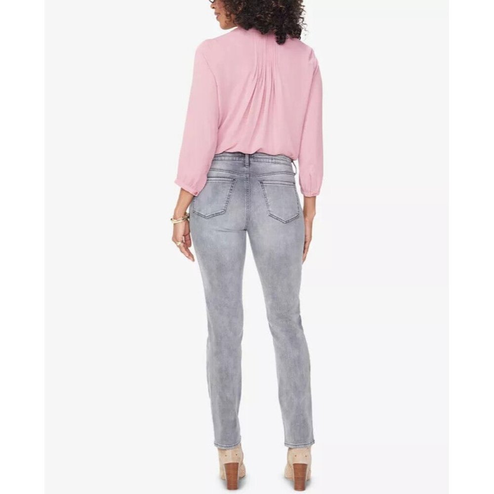 NYDJ Sheri Women's Pull-on Slim Leg 5-Pocket Jeans Tahoma Grey Size 0 MSRP $119 - Picture 3 of 7